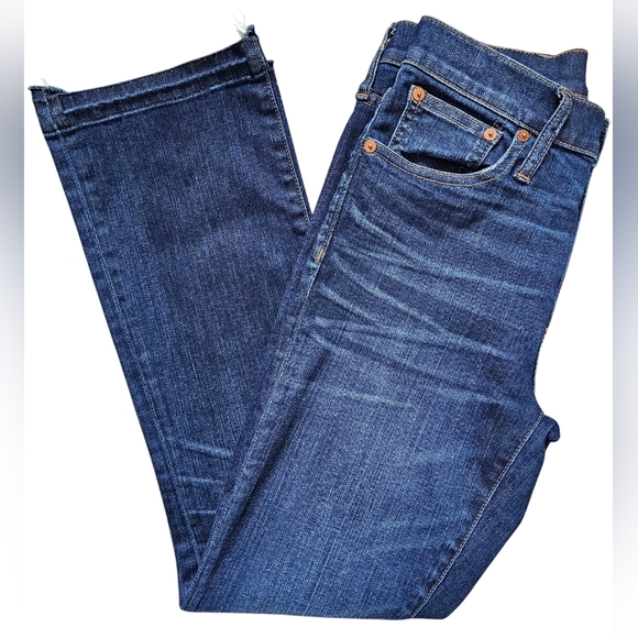 Madewell Women's "Cali Demi Boot" cropped/mini flare raw hem, size 25 - Picture 5 of 10